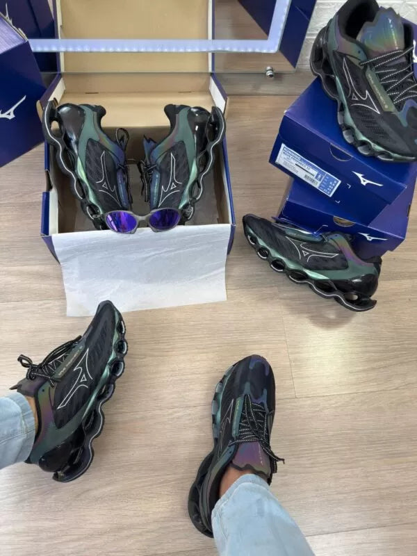 Mizuno Wave Prophecy 12 Preto Camaleão