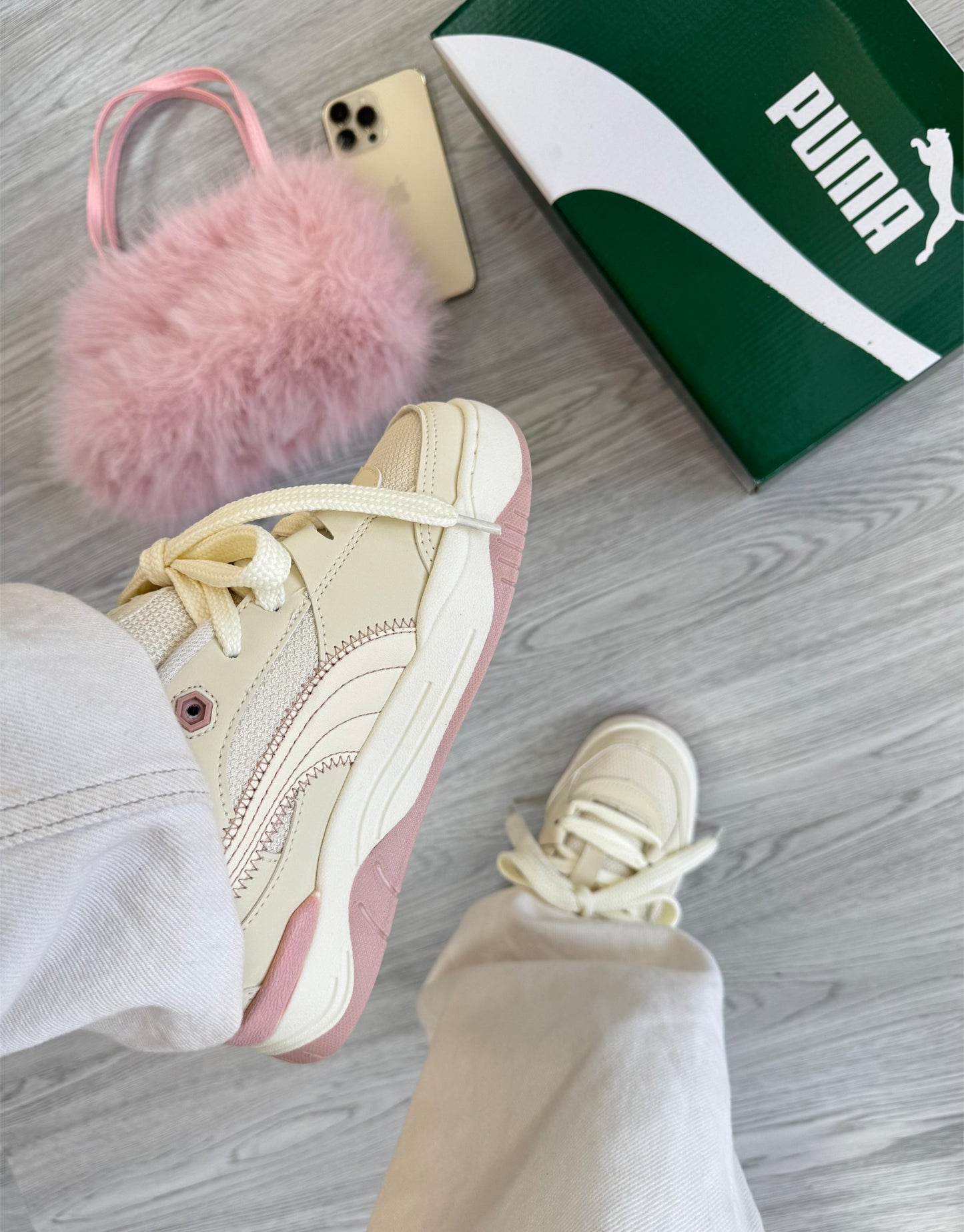Puma 180 Bege e Rosa