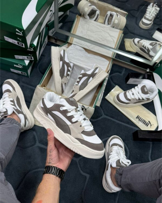 Puma Palermo Marrom e Branco