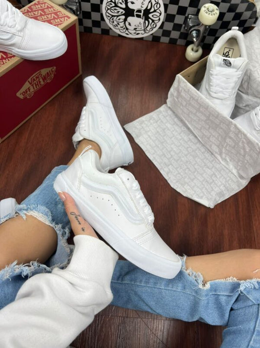 Vans Knu Skool Leather True White
