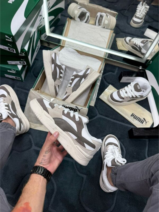 Puma Palermo Marrom e Branco